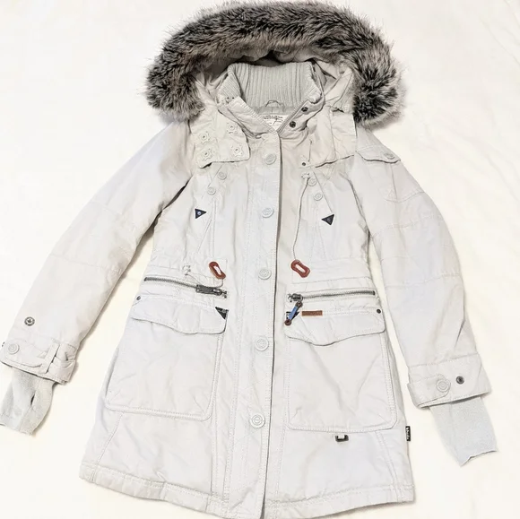 Khujo Thyra Parka Winter Jacket with Faux Fur - Picture 2 of 15